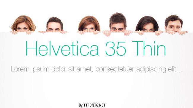 Helvetica 35 Thin example
